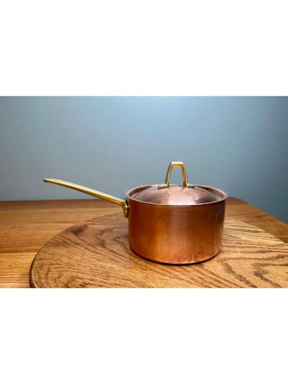 Vintage  Paul Revere Ware  1 quart  Copper Saucepan With Lid Bicentennial Brass
